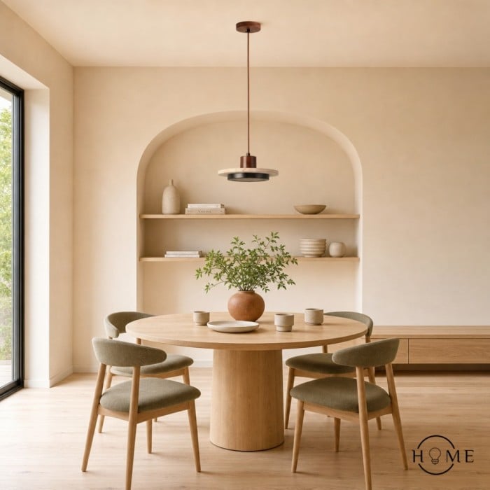 Lámpara colgante LED con forma de disco regular, estilo retro creativo, HL545