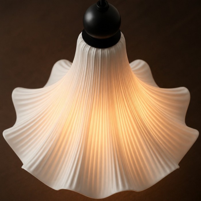 Cazelle Fransk Vintage Blommig Pendellampa - Retro Blommig Hänglampa för Sovrum och Hall HL3590