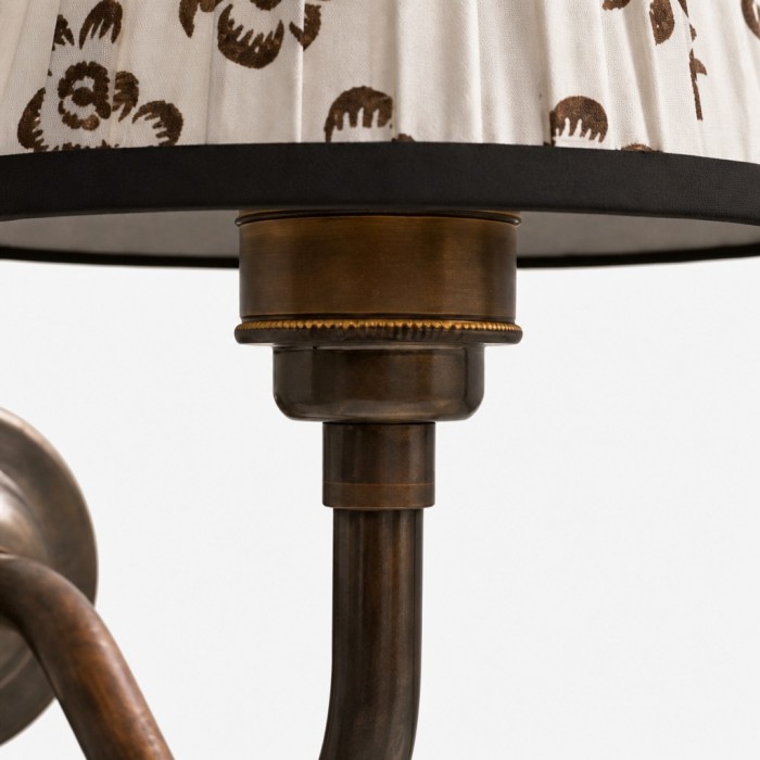 Cottaloy Vintage Wandleuchte mit gebogenem Arm aus Stoff für Wohn- oder Schlafzimmer HL3579