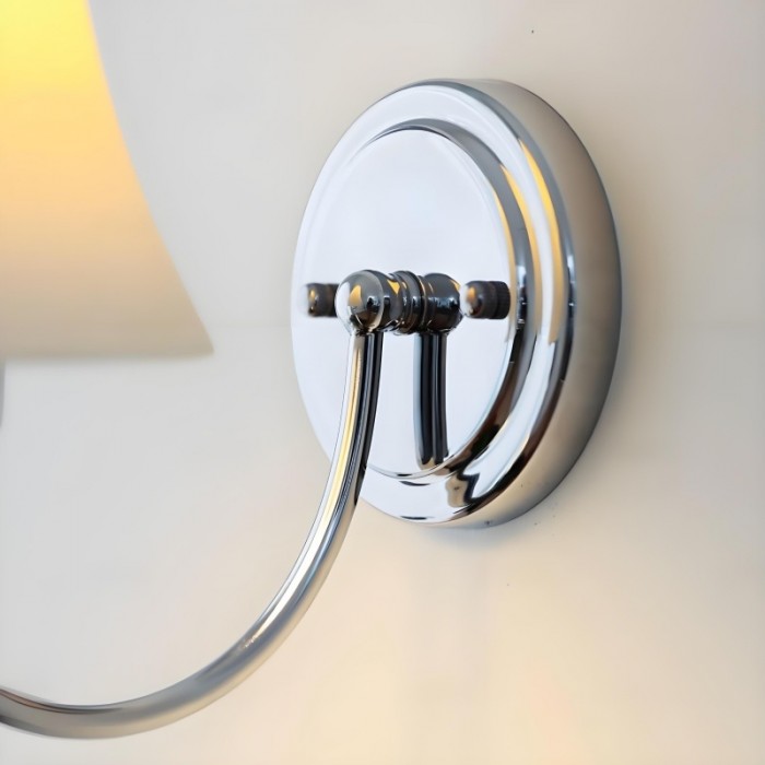 Lámpara de pared de cerámica plisada Cumoris - Luminaria minimalista francesa para pasillo o dormitorio HL3594