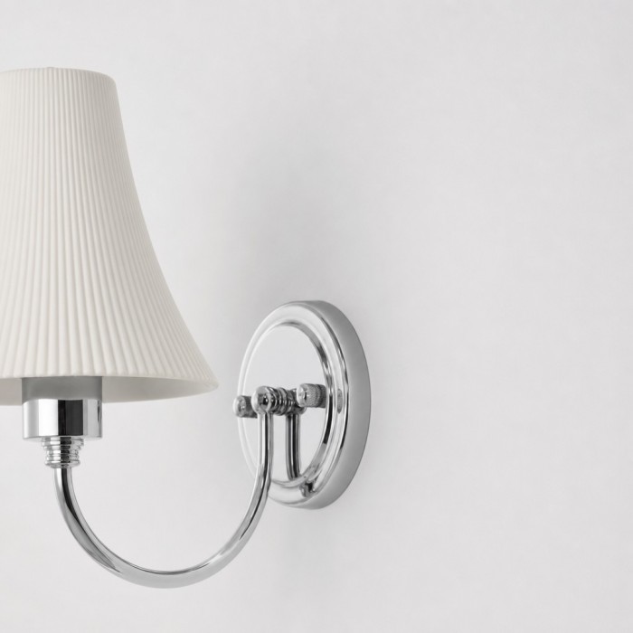 Lámpara de pared de cerámica plisada Cumoris - Luminaria minimalista francesa para pasillo o dormitorio HL3594