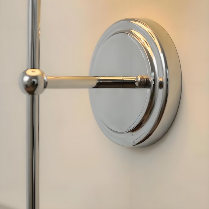Lámpara de pared plisada Cumoris - Lámpara de acento de inspiración francesa para mesita de noche y sala de estar HL3589
