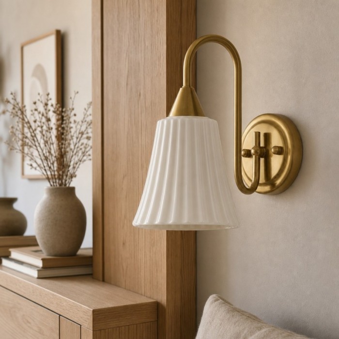 Celvane Wandleuchte im französischen Vintage-Stil – Elegante Nachttischleuchte im Retro-Design für Schlafzimmer und Flur HL3604