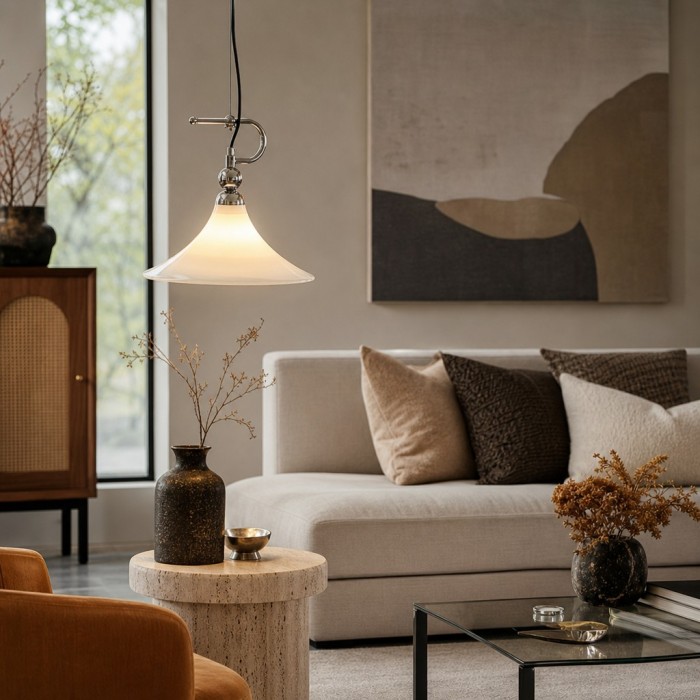 Kallera Magnolia Pendellampa - Konstnärlig gradienthängande lampa för sovrum och vardagsrum HL3597