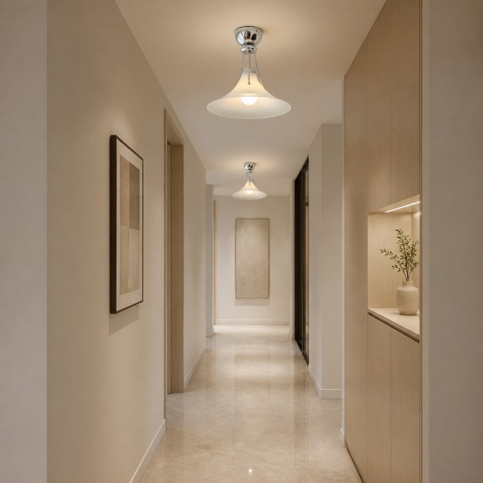 Lámpara de techo Kallera Magnolia - Pantalla con diseño degradado para dormitorio y pasillo HL3599
