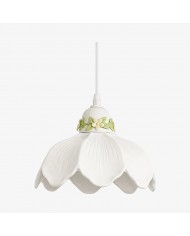 Cazelle Fransk Vintage Blommig Pendellampa - Retro Blommig Hänglampa för Sovrum och Hall HL3590