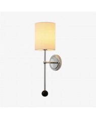 Lámpara de pared de cerámica plisada Cumoris - Luminaria minimalista francesa para pasillo o dormitorio HL3594