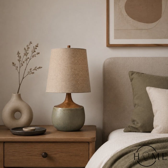 Lampada da tavolo contemporanea Avero - Design effetto cemento testurizzato per soggiorno HL2290