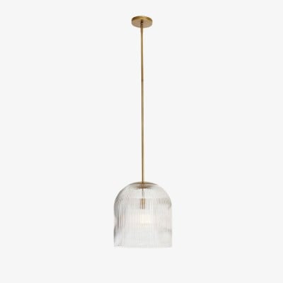 Bravira geribbelde glazen hanglamp - Elegante keukeneilandlamp HL1551