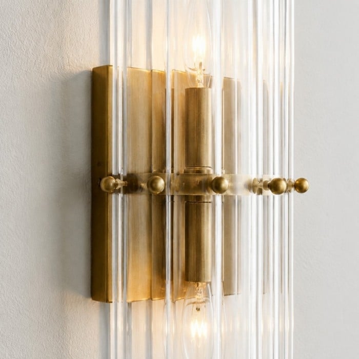Aplique de pared de cristal Lumora: iluminación elegante para pasillos y dormitorios HL1590
