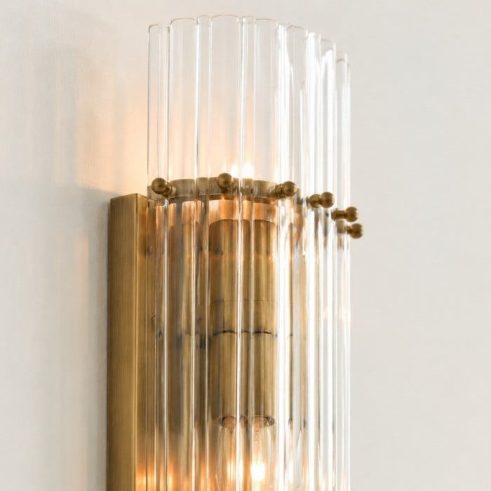 Aplique de pared de cristal Lumora: iluminación elegante para pasillos y dormitorios HL1590