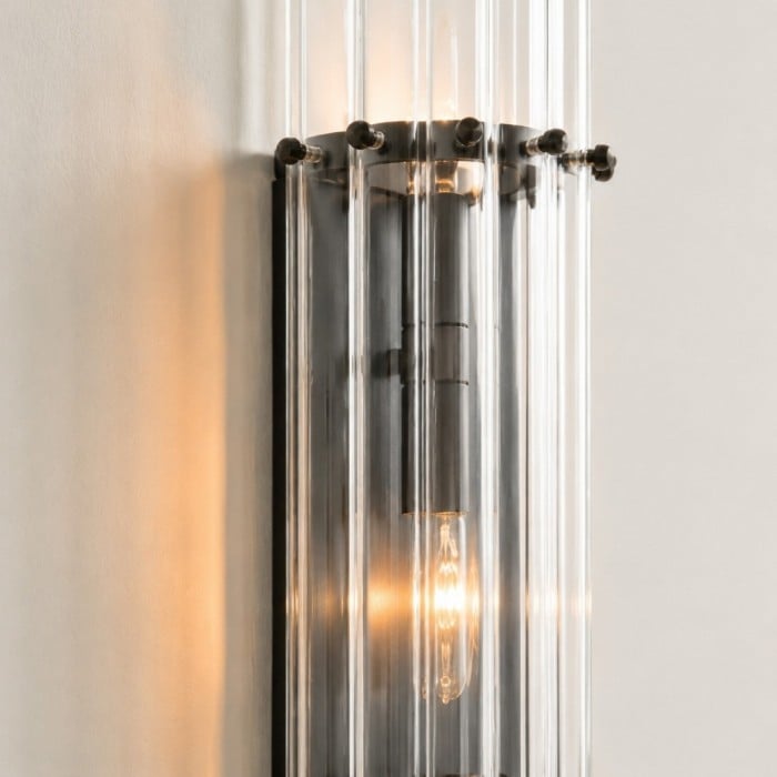 Aplique de pared de cristal Lumora: iluminación elegante para pasillos y dormitorios HL1590