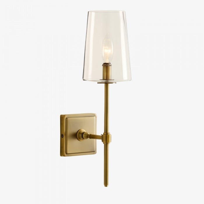 Kinkiet Derlina Multi-Head Candlestick z przezroczystego szkła – metalowy kinkiet w stylu retro HL1428