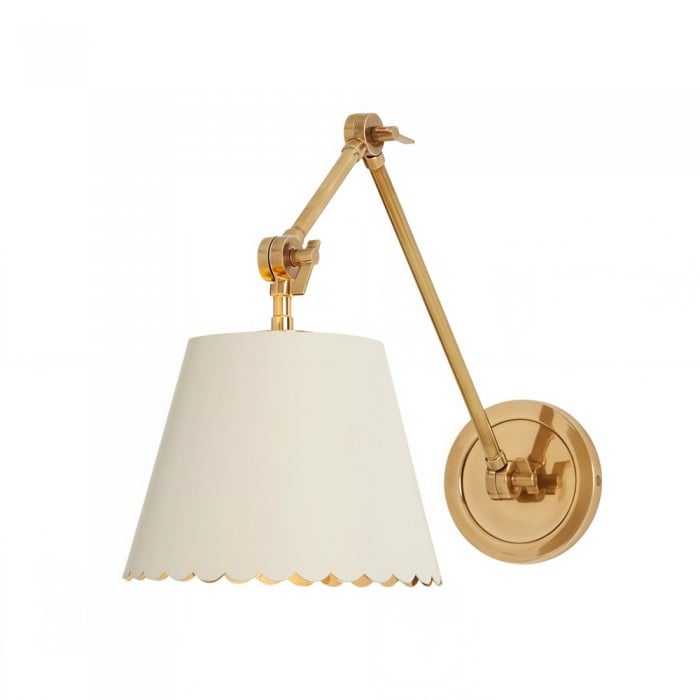 Foldray Scalloped Task Sconce – Leder-Wandleuchte für Zuhause HL1379