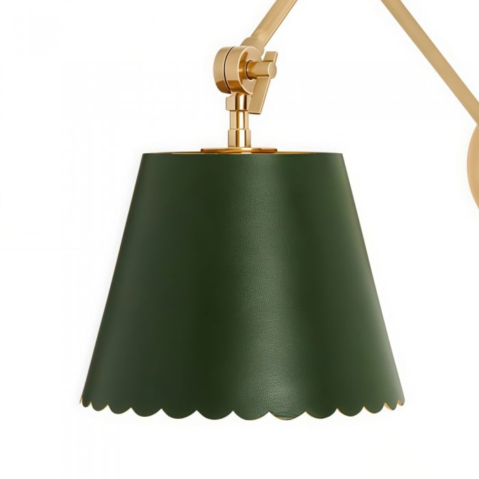 Foldray Scalloped Task Sconce – Leder-Wandleuchte für Zuhause HL1379
