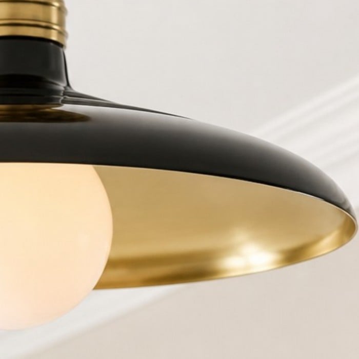 Forvara Farmhouse metall infälld lampa - svart eller vit taklampa HL1550