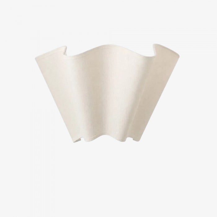 Oslan moderne wandlamp met stekker - wandlamp met gegolfde ivoorkleurige linnen kap HL1605