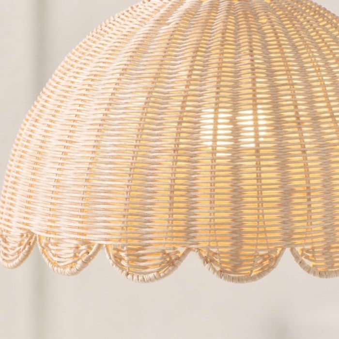 Olvara Stehlampe aus natürlichem Rattan, Bubble-Stil – Kinderzimmerbeleuchtung mit Boho-Charme HL1459