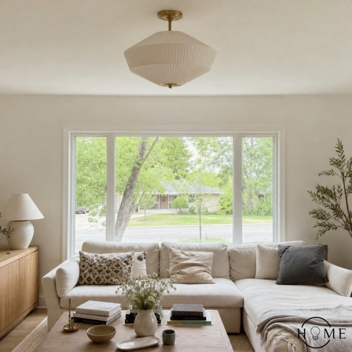 Elumina Silk Halbbündige Montage - Moderne Deckenleuchte aus Stoff HL1391