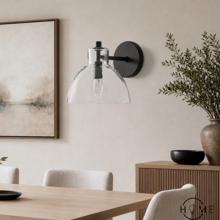 Glavira Recycled Glass Double Sconce - Indoor Brass Wall Lighting HL1558