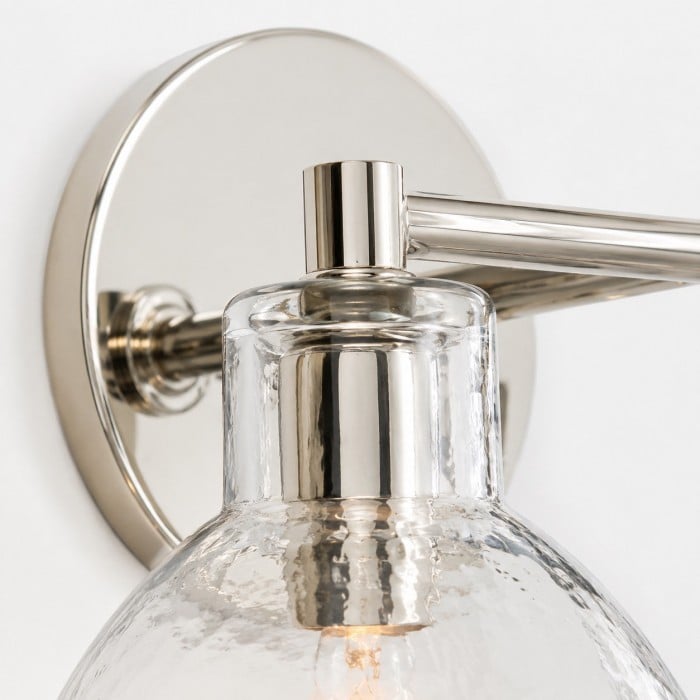 Glavira Recycled Glass Double Sconce - Indoor Brass Wall Lighting HL1558