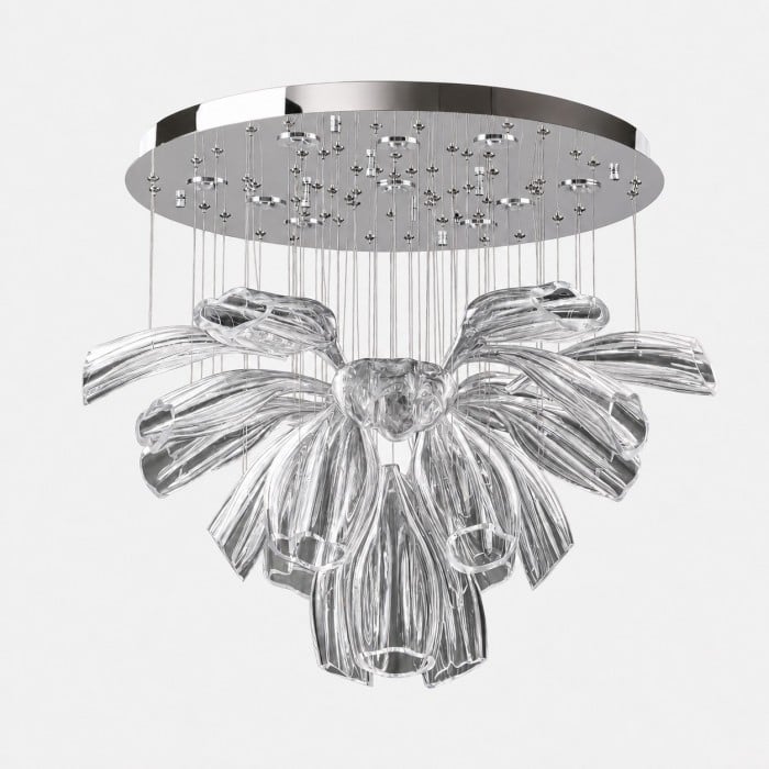 Lustre Lotus en verre HL1143