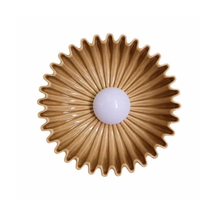 Glova Nordic Blommor Keramik Vägglampa - Skulpturell Accentvägglampa för Sovrum, Hall, Vardagsrum HL1930