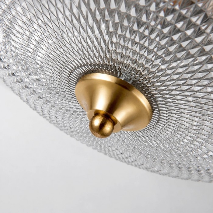 Deckenventilator mit einziehbarer Leuchte aus antikem Messing HL4087