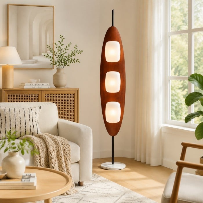 Lampada da terra Bauhaus color noce HL4155