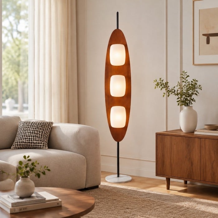 Lampada da terra Bauhaus color noce HL4155
