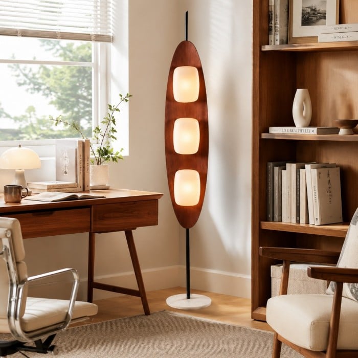 Lampada da terra Bauhaus color noce HL4155