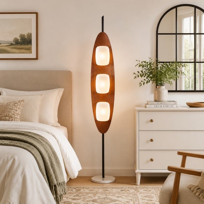 Lampada da terra Bauhaus color noce HL4155