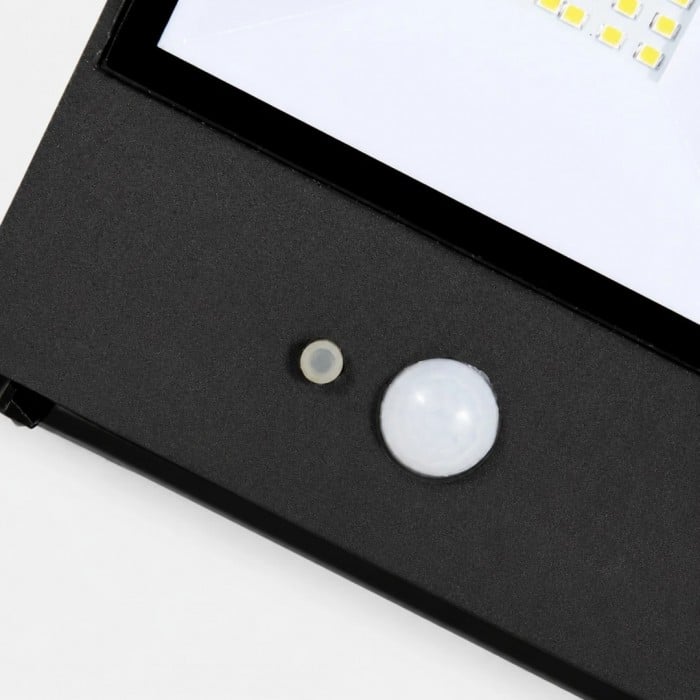 Black Aluminum Glass Outdoor Wall Lamp with Motion Sensor HL4172