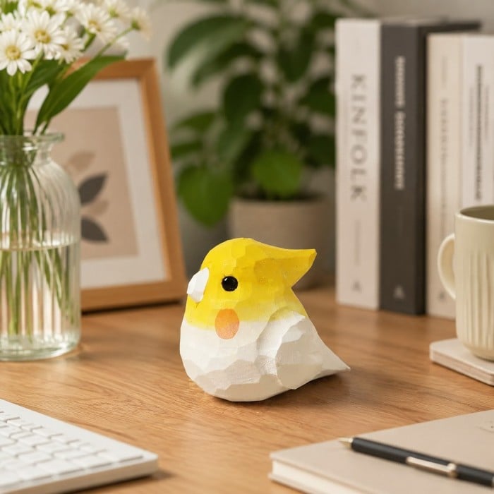 Cute Carved Wooden Bird Ornament HL4127
