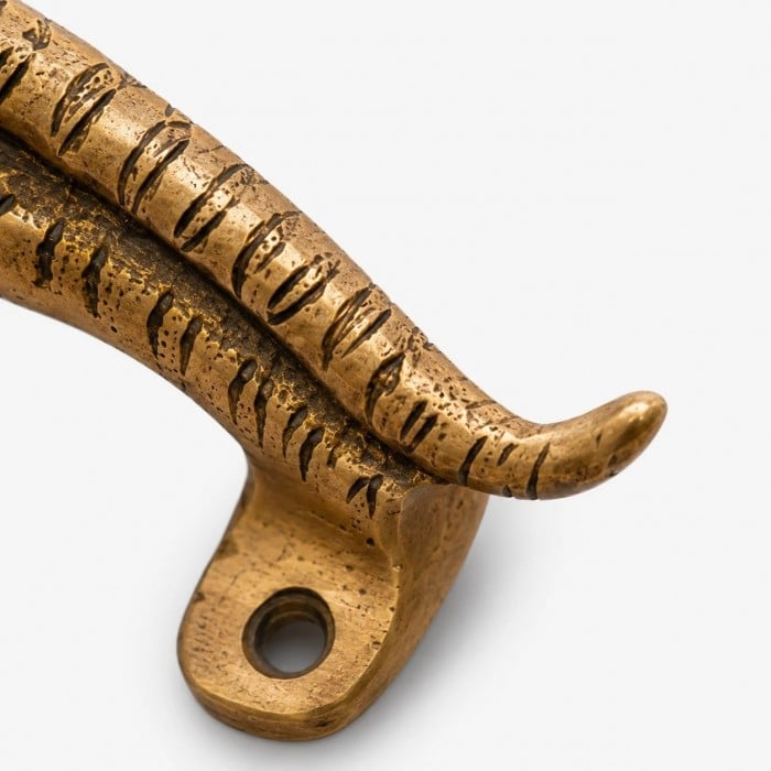 Poignées de porte artisanales en laiton en forme d'animaux HL4079