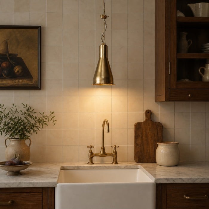 Japanse hanglamp met haak, gesmeed koper, voor hal, nachtkastje, bar en keuken HL4165