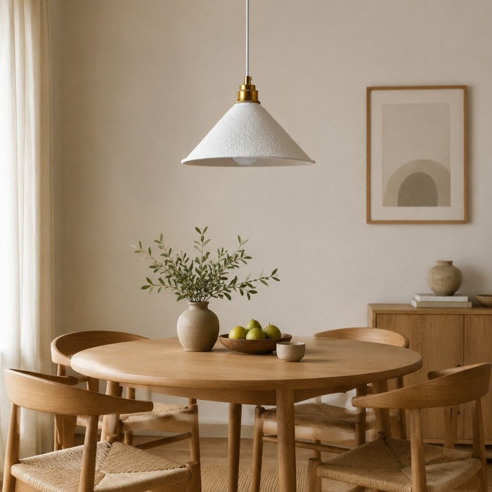 Japanse vintage hanglamp van getextureerd metaal HL4073