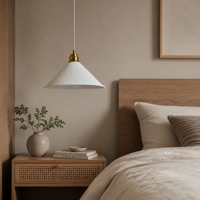 Japanse vintage hanglamp van getextureerd metaal HL4073