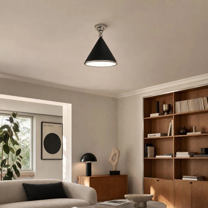 Moderne crèmekleurige kegelvormige LED-plafondlamp HL4106
