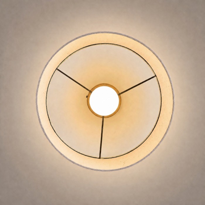 Plafondlamp HL4123 met natuurlijke rijstpapierafwerking, vlak gemonteerd