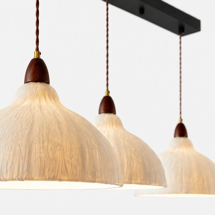 Hanglamp van rijstpapier in Wabi-Sabi-stijl voor de eetkamer HL4098