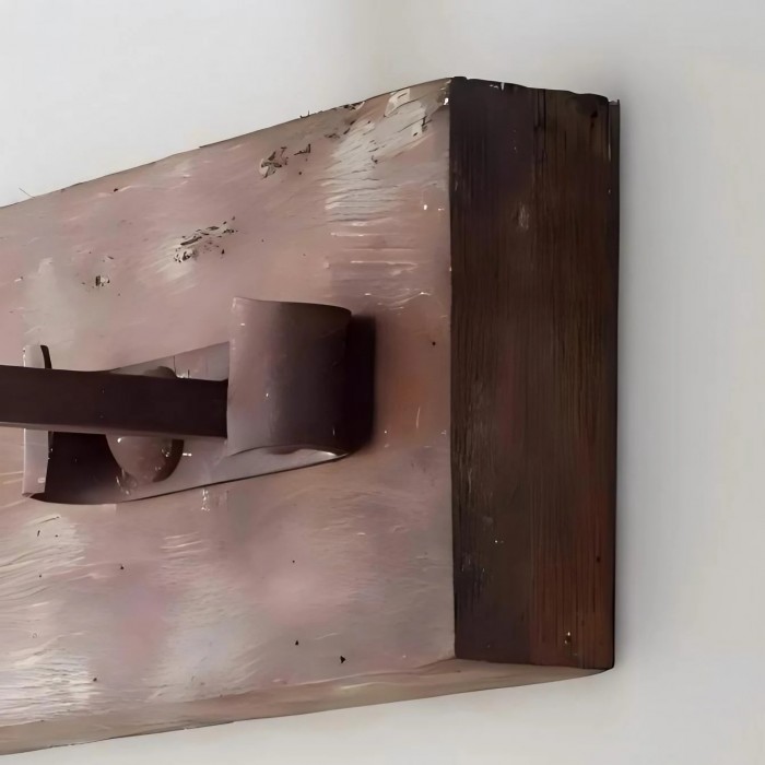 Aplique de pared rústico de madera para velas HL4121