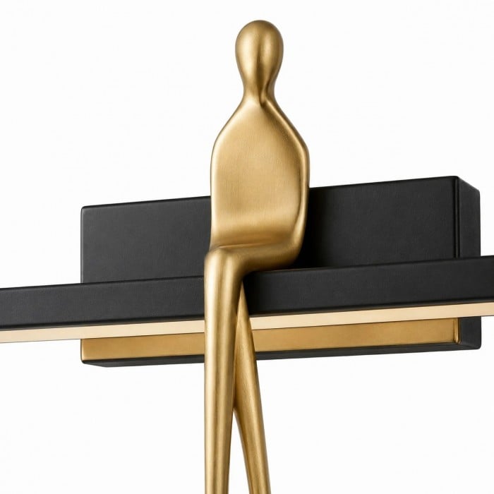 Sculpturale massief koperen wandlamp HL4161