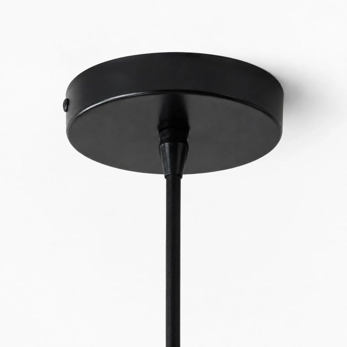 Hanglamp met zwarte, gestructureerde mesh-afwerking HL4162