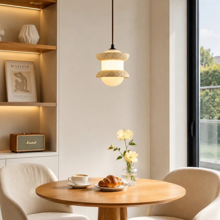 Hanglamp van travertijnsteen HL4078