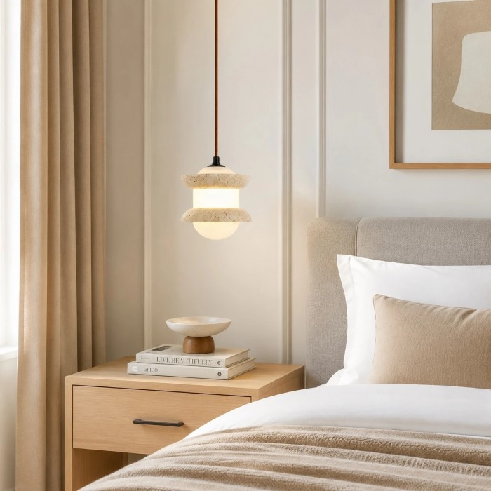 Hanglamp van travertijnsteen HL4078