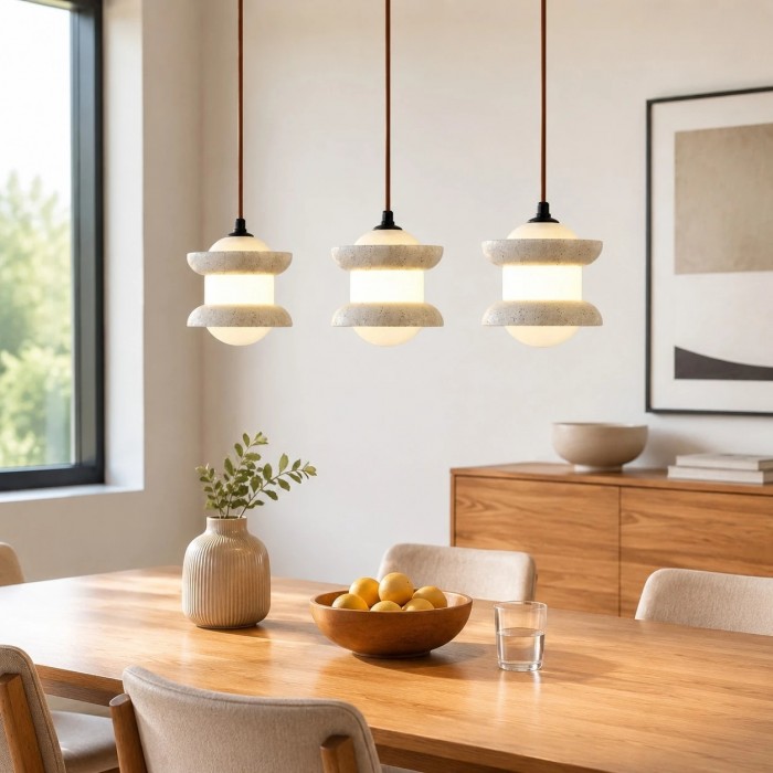 Hanglamp van travertijnsteen HL4078