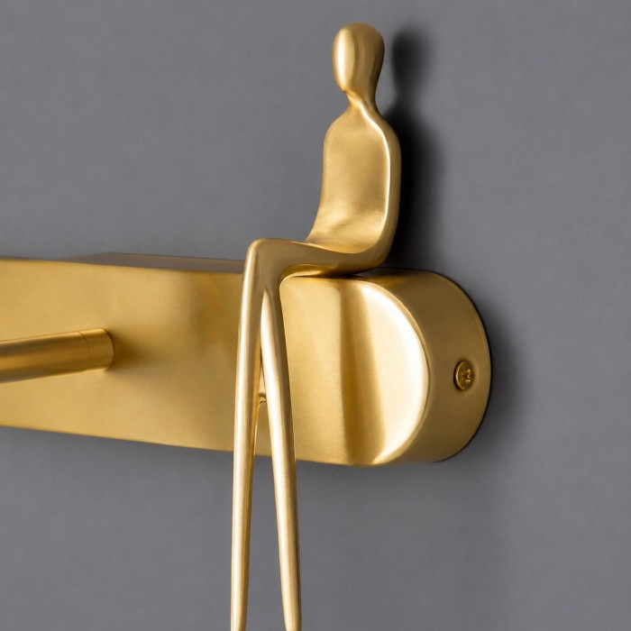 Verstellbare Wandleuchte aus Messing im Vintage-Stil HL4131