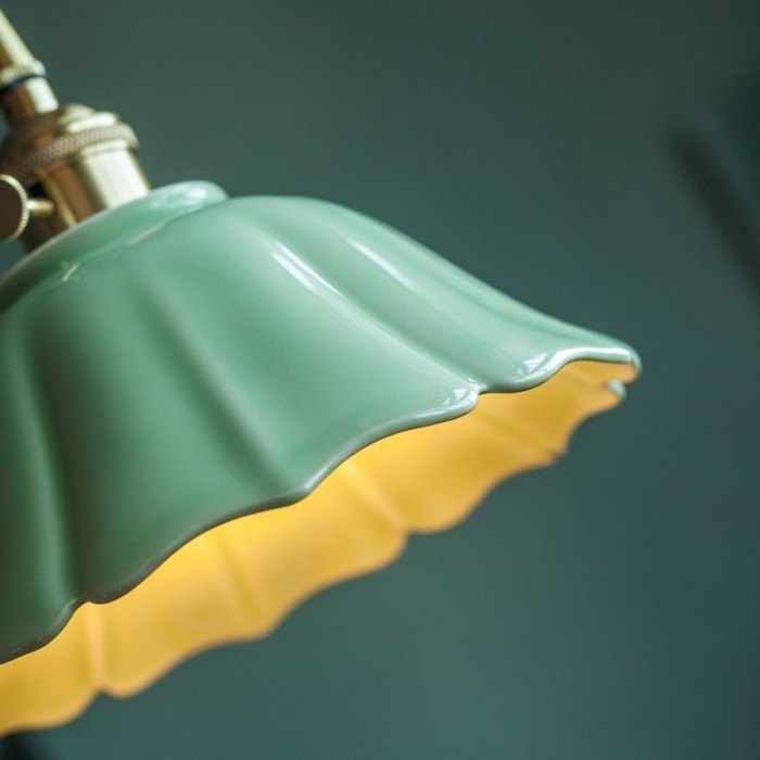 Vintage celadon keramische lotus hanglamp HL4066