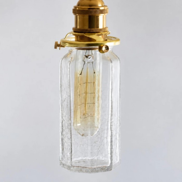 Vintage hanglamp van craqueléglas HL4083
